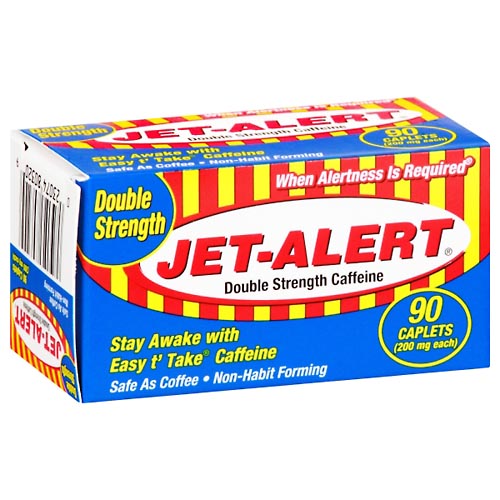 Image for Jet Alert Caffeine, Double Strength, 200 mg, Caplets,90ea from EAST BERLIN PHARMACY