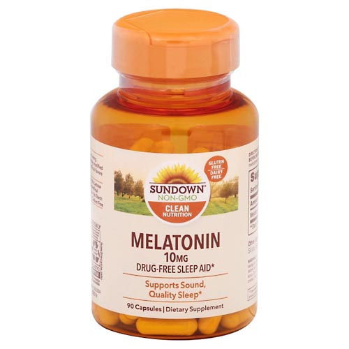 Image for Sundown Melatonin, 10 mg, Capsules,90ea from EAST BERLIN PHARMACY