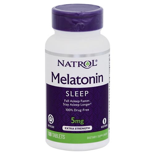 Image for Natrol Melatonin, Extra Strength, 5 mg, Time Release, Tablets,100ea from EAST BERLIN PHARMACY