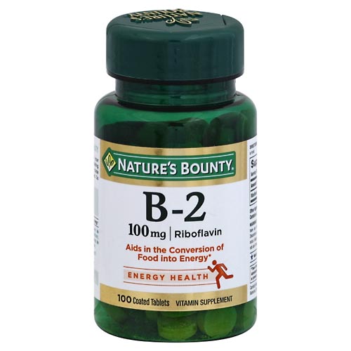 Image for Natures Bounty Vitamin B-2, 100 mg, Coated Tablets,100ea from EAST BERLIN PHARMACY