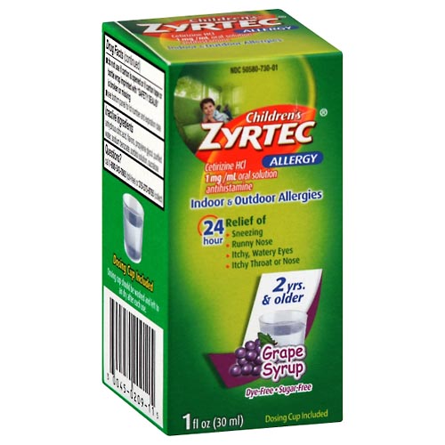 Image for Zyrtec Allergy, Children's, Sugar-Free, Grape Syrup,1oz from EAST BERLIN PHARMACY