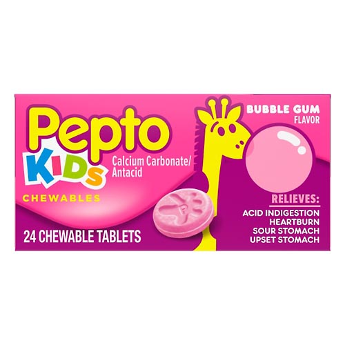 Image for Pepto Calcium Carbonate/Antacid, Bubble Gum, Chewable Tablets,24ea from EAST BERLIN PHARMACY