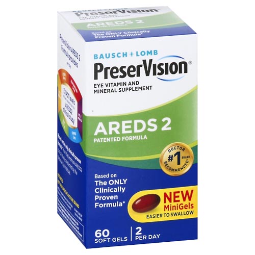 Image for PreserVision Eye Vitamin & Mineral Supplement, AREDS 2 Formula, Soft Gels,60ea from EAST BERLIN PHARMACY