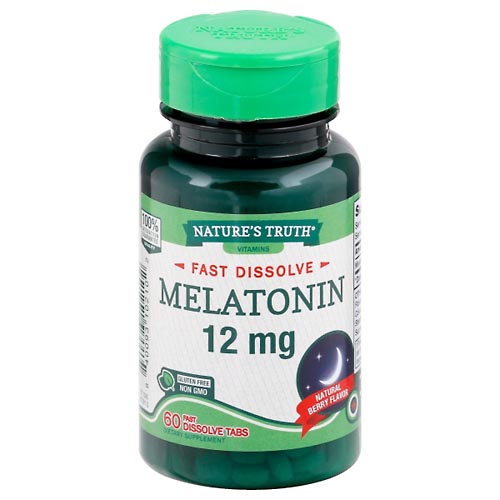 Image for Natures Truth Melatonin, 12 mg, Fast Dissolve Tabs, Natural Berry Flavor,60ea from EAST BERLIN PHARMACY